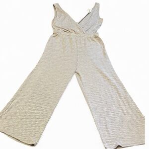 Caution To The Wind grey and White Checkered Jumpsuit